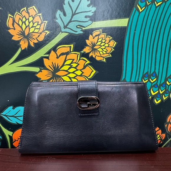 Gucci Handbags - Gucci Black Leather Continental Wallet – Tom Ford Era (Made in Italy)